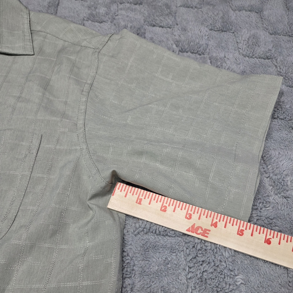 R & R Causal Mens Short-Sleeve Button-Down Shirt in Gray Size Med - Picture 10 of 12